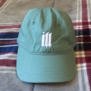 Teal green dad hat by  Midnight Run clothing.